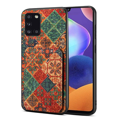 Samsung Galaxy A31 Dual Card Slot Holder Phone Case – Patterned Design, Scratch & Dirt Protection, Convenient Holder