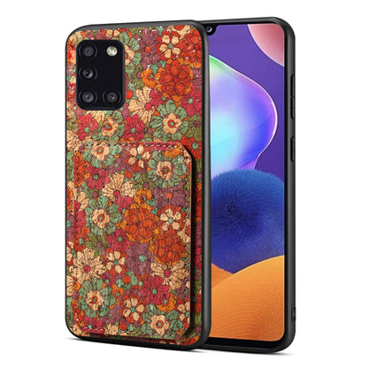 Samsung Galaxy A31 Dual Card Slot Holder Phone Case – Patterned Design, Scratch & Dirt Protection, Convenient Holder