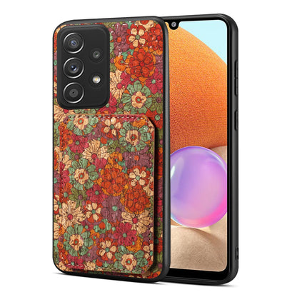 Samsung Galaxy A32 Dual Card Slot Holder Phone Case – Patterned Design, Scratch & Dirt Protection, Convenient Holder