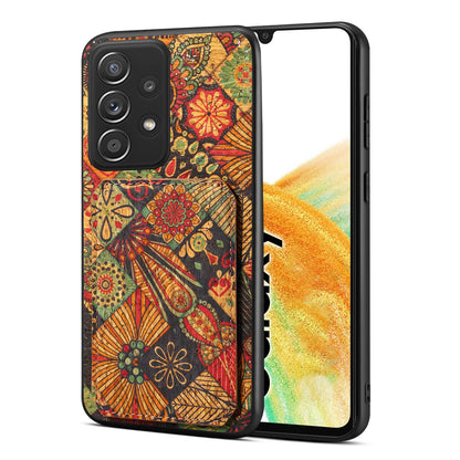 Samsung Galaxy A33 5G Dual Card Slot Holder Phone Case – Patterned Design, Scratch & Dirt Protection, Convenient Holder