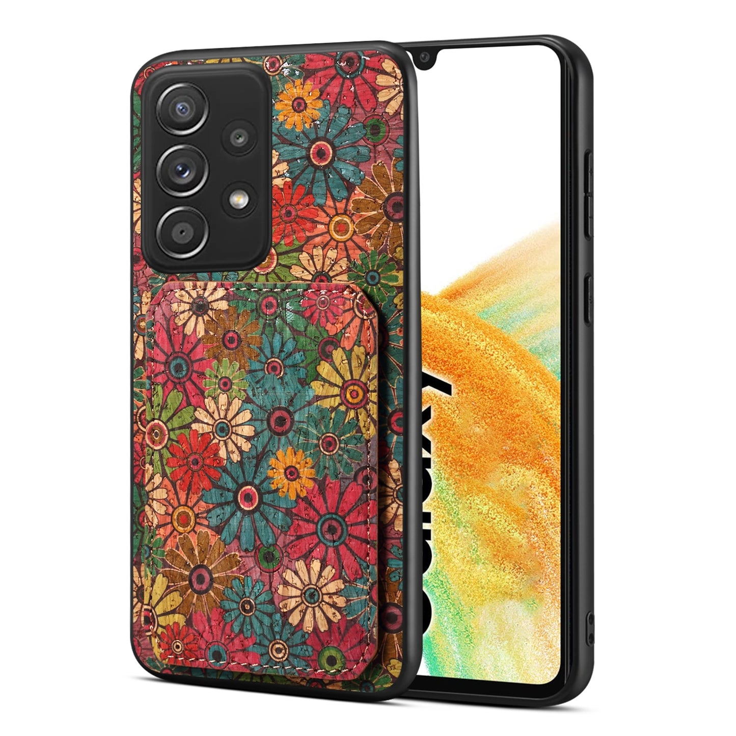 Samsung Galaxy A33 5G Dual Card Slot Holder Phone Case – Patterned Design, Scratch & Dirt Protection, Convenient Holder