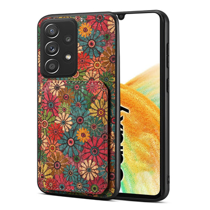 Samsung Galaxy A33 5G Dual Card Slot Holder Phone Case – Patterned Design, Scratch & Dirt Protection, Convenient Holder