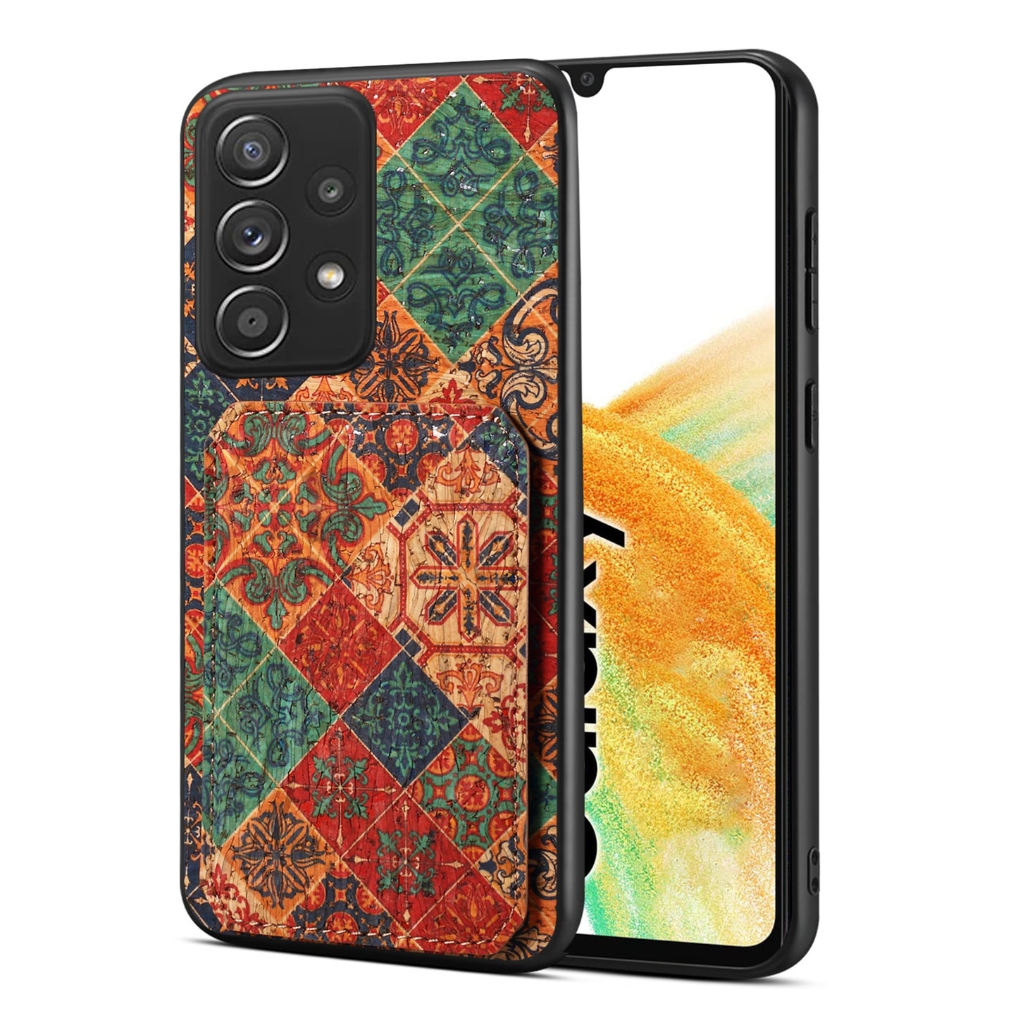 Samsung Galaxy A33 5G Dual Card Slot Holder Phone Case – Patterned Design, Scratch & Dirt Protection, Convenient Holder