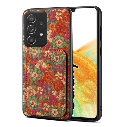 Samsung Galaxy A33 5G Dual Card Slot Holder Phone Case – Patterned Design, Scratch & Dirt Protection, Convenient Holder