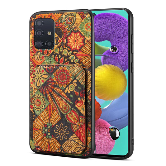 Samsung Galaxy A51 Dual Card Slot Holder Phone Case – Patterned Design, Scratch & Dirt Protection, Convenient Holder