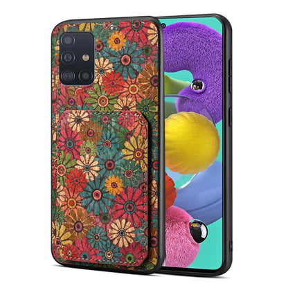 Samsung Galaxy A51 Dual Card Slot Holder Phone Case – Patterned Design, Scratch & Dirt Protection, Convenient Holder