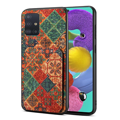Samsung Galaxy A51 Dual Card Slot Holder Phone Case – Patterned Design, Scratch & Dirt Protection, Convenient Holder