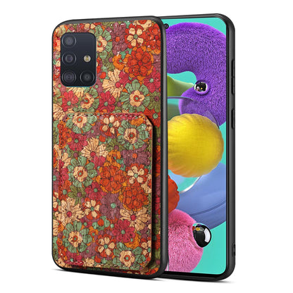Samsung Galaxy A51 Dual Card Slot Holder Phone Case – Patterned Design, Scratch & Dirt Protection, Convenient Holder