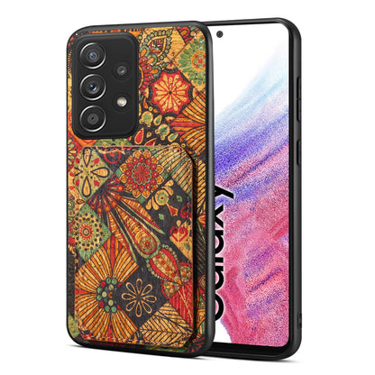 Samsung Galaxy A53 5G Dual Card Slot Holder Phone Case – Patterned Design, Scratch & Dirt Protection, Convenient Holder