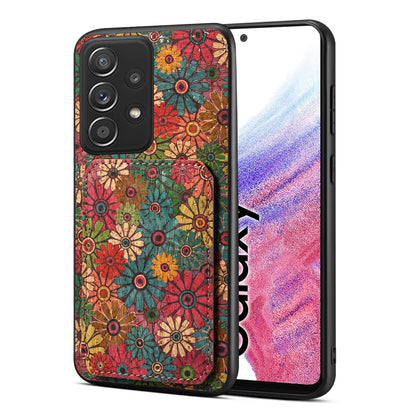 Samsung Galaxy A53 5G Dual Card Slot Holder Phone Case – Patterned Design, Scratch & Dirt Protection, Convenient Holder