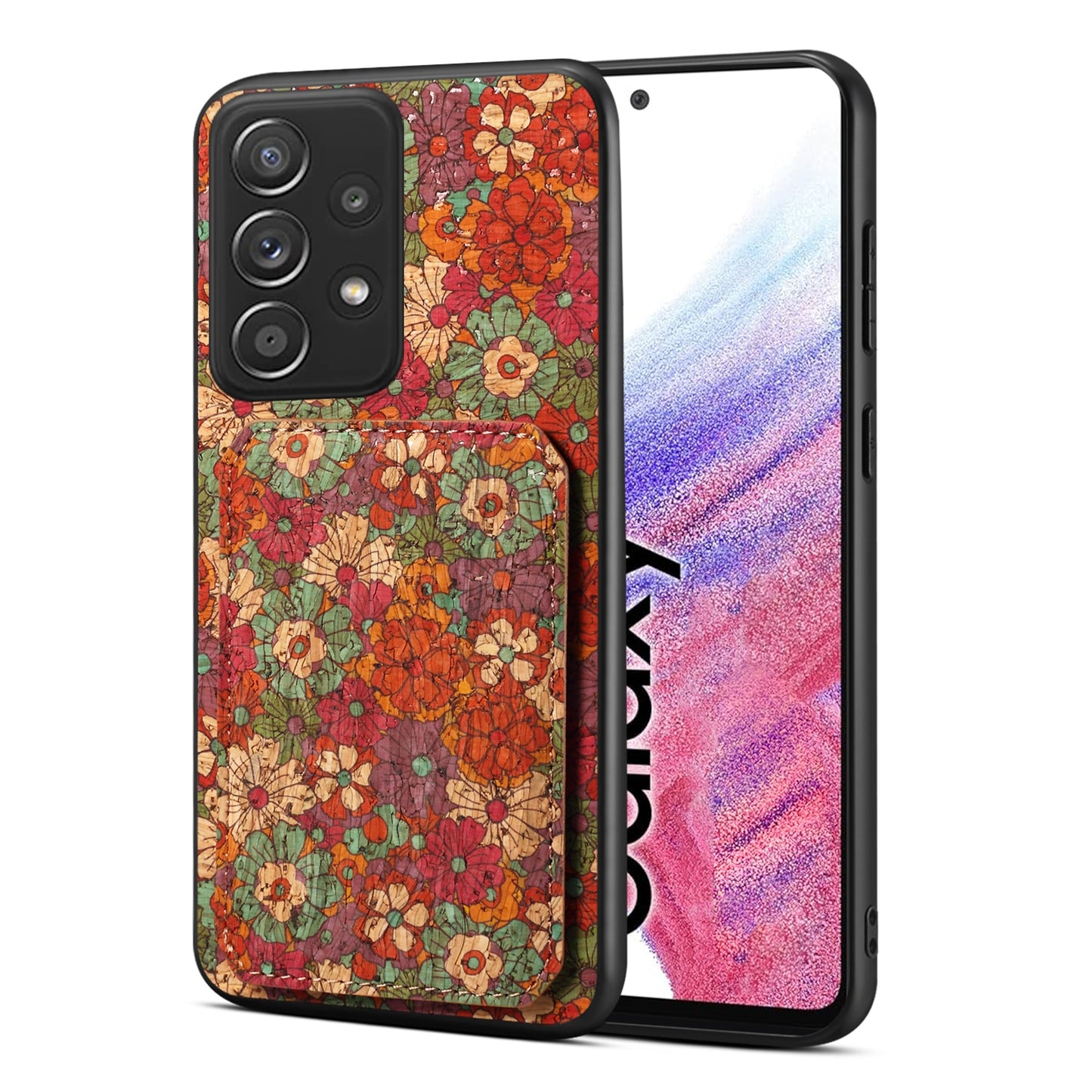 Samsung Galaxy A53 5G Dual Card Slot Holder Phone Case – Patterned Design, Scratch & Dirt Protection, Convenient Holder