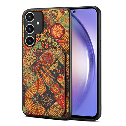 Samsung Galaxy A54 5G Dual Card Slot Holder Phone Case – Patterned Design, Scratch & Dirt Protection, Convenient Holder