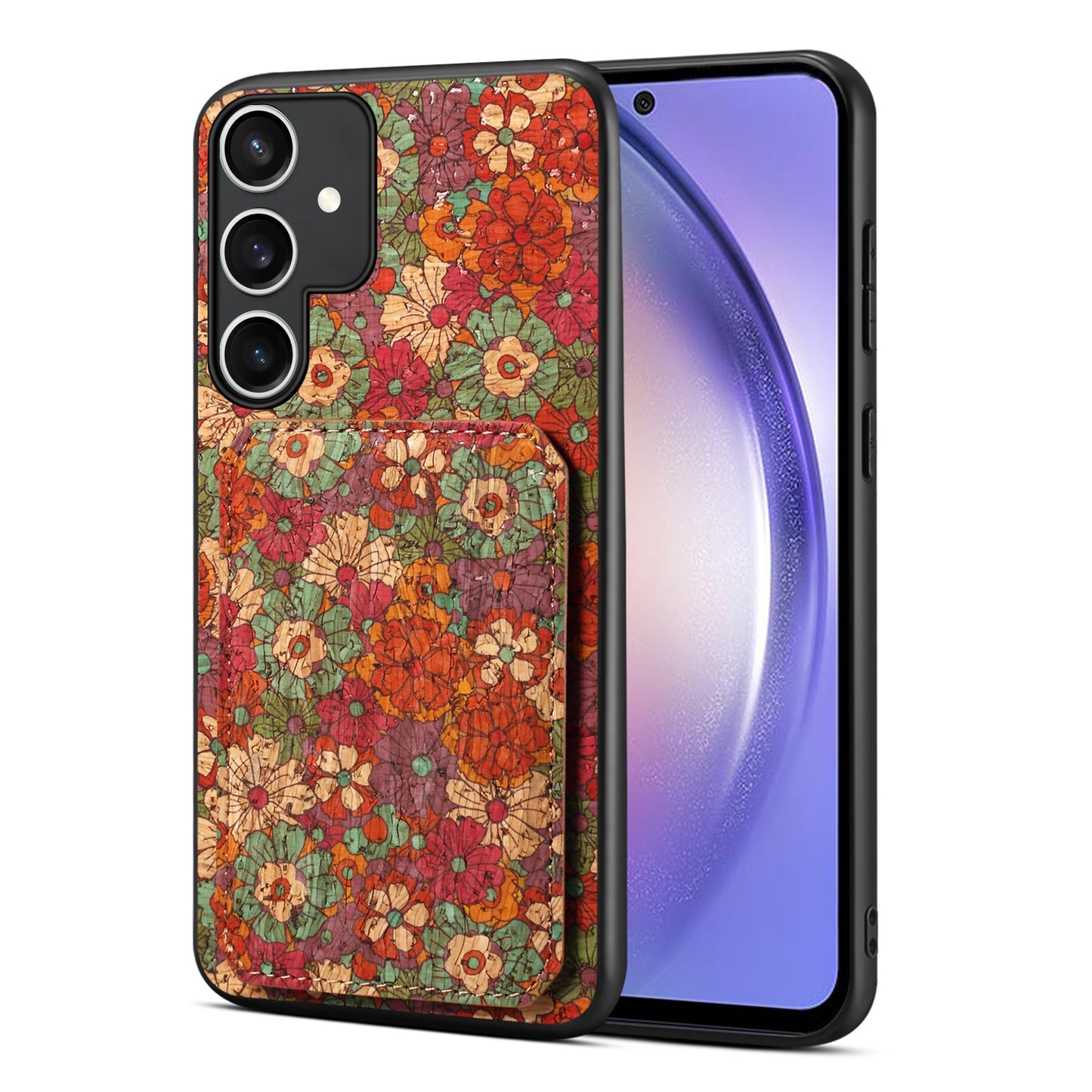 Samsung Galaxy A54 5G Dual Card Slot Holder Phone Case – Patterned Design, Scratch & Dirt Protection, Convenient Holder