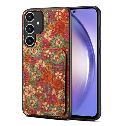 Samsung Galaxy A54 5G Dual Card Slot Holder Phone Case – Patterned Design, Scratch & Dirt Protection, Convenient Holder
