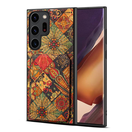 Samsung Galaxy Note20 Ultra Dual Card Slot Holder Phone Case – Patterned Design, Scratch & Dirt Protection, Convenient Holder