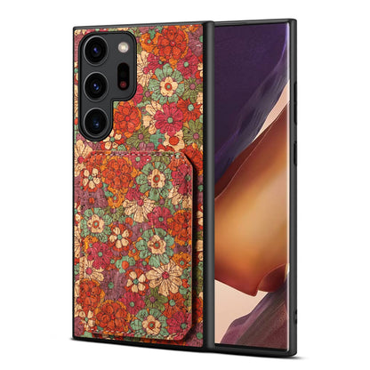 Samsung Galaxy Note20 Ultra Dual Card Slot Holder Phone Case – Patterned Design, Scratch & Dirt Protection, Convenient Holder