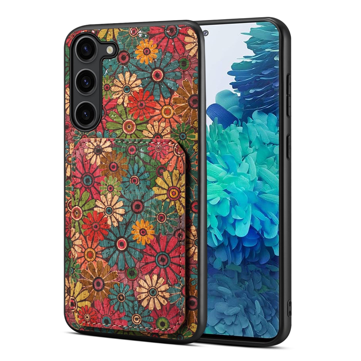 Samsung Galaxy S20 FE Dual Card Slot Holder Phone Case – Patterned Design, Scratch & Dirt Protection, Convenient Holder