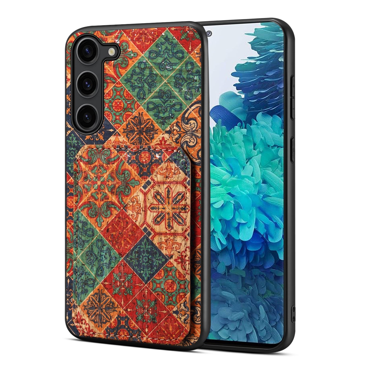 Samsung Galaxy S20 FE Dual Card Slot Holder Phone Case – Patterned Design, Scratch & Dirt Protection, Convenient Holder