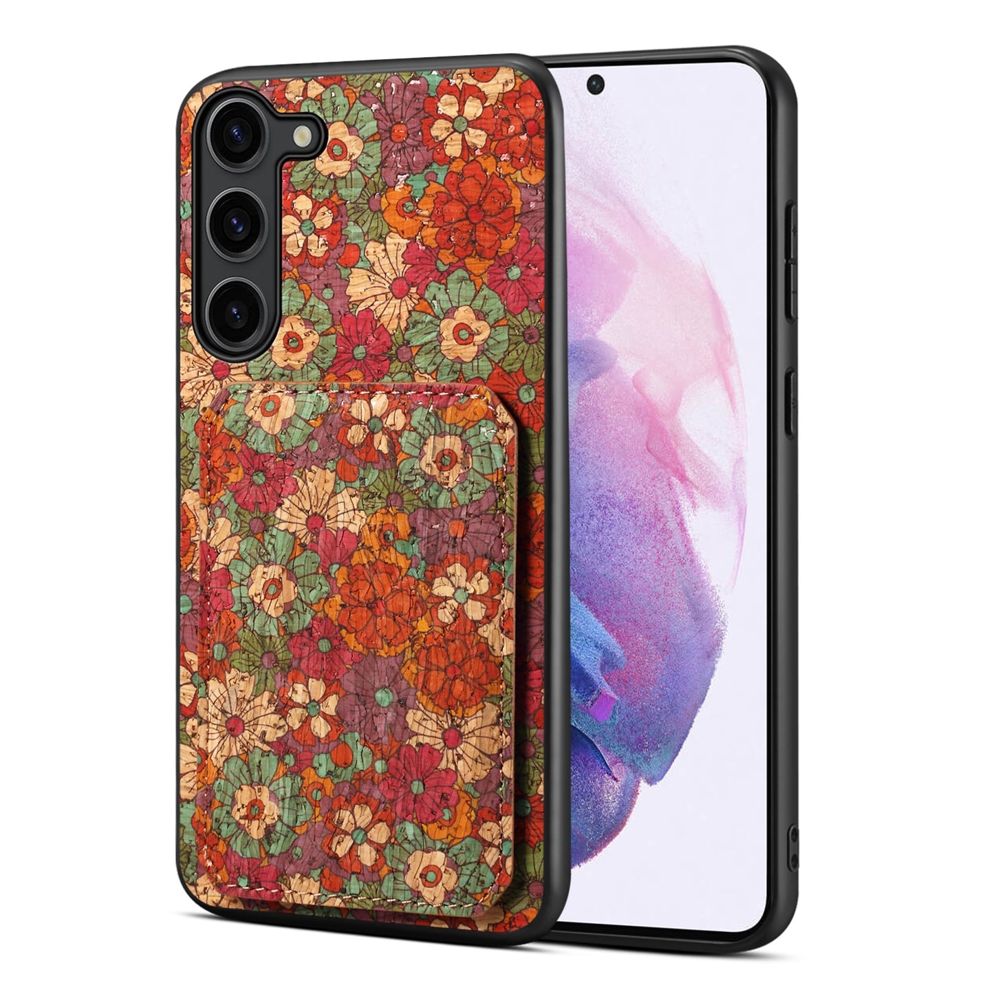 Samsung Galaxy S21 5G Dual Card Slot Holder Phone Case – Patterned Design, Scratch & Dirt Protection, Convenient Holder