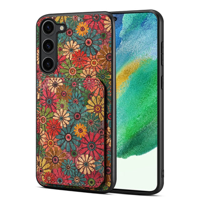 Samsung Galaxy S21 FE 5G Dual Card Slot Holder Phone Case – Patterned Design, Scratch & Dirt Protection, Convenient Holder