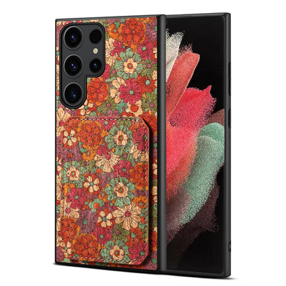 Samsung Galaxy S21 Ultra 5G Dual Card Slot Holder Phone Case – Patterned Design, Scratch & Dirt Protection, Convenient Holder