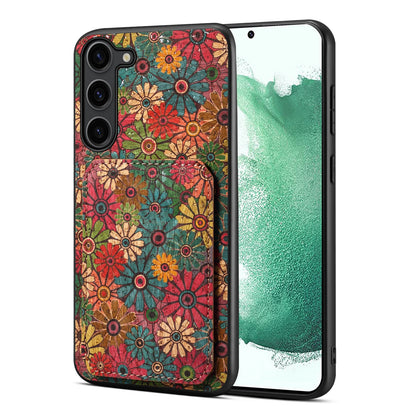 Samsung Galaxy S22+ 5G Dual Card Slot Holder Phone Case – Patterned Design, Scratch & Dirt Protection, Convenient Holder