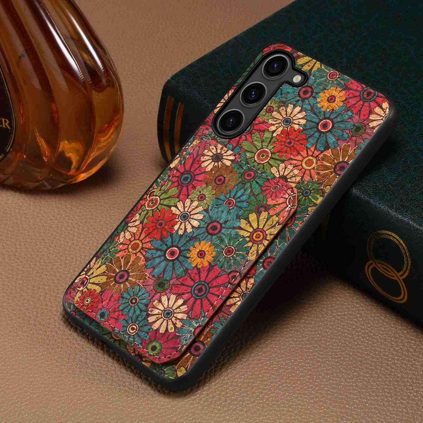 Samsung Galaxy S22+ 5G Dual Card Slot Holder Phone Case – Patterned Design, Scratch & Dirt Protection, Convenient Holder