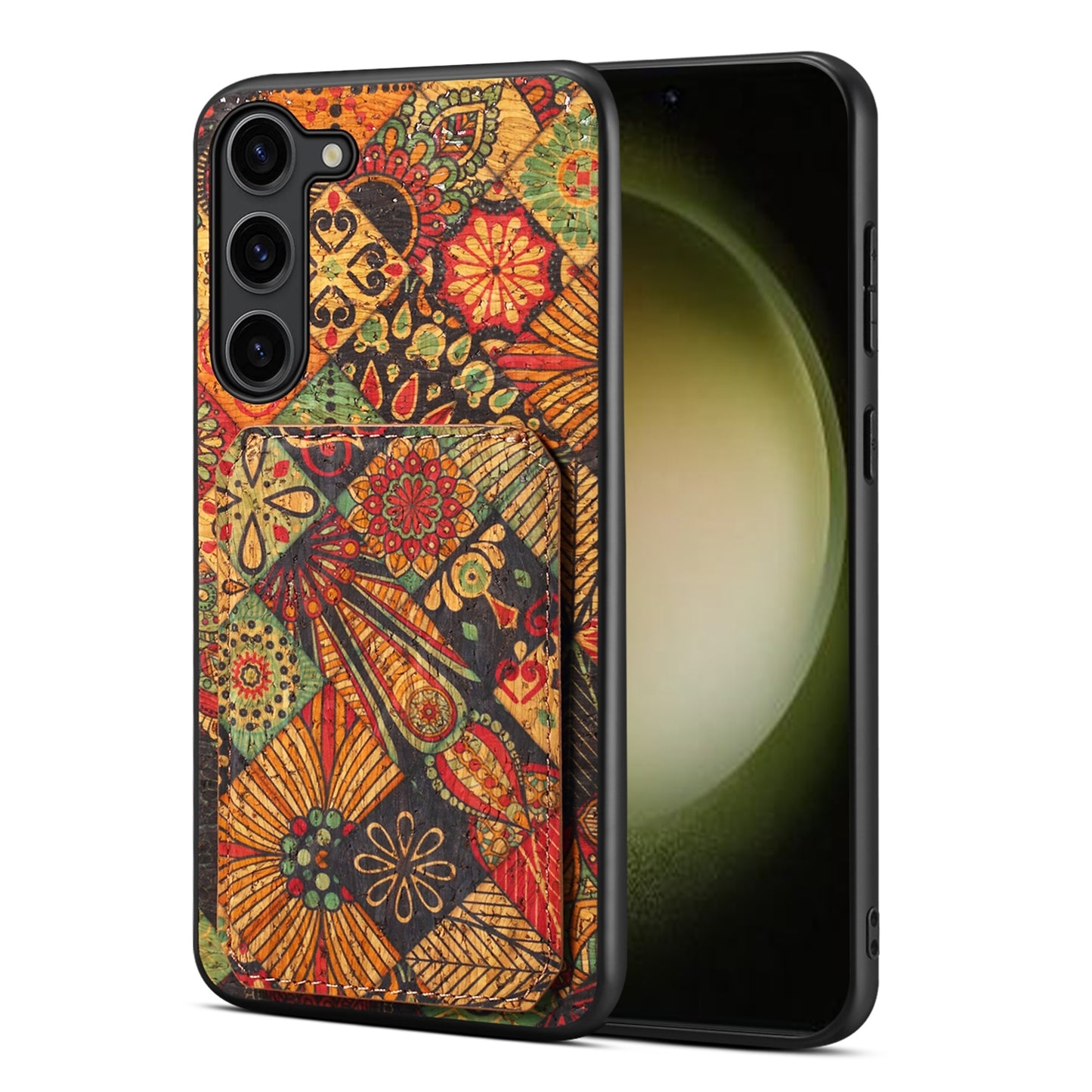 Samsung Galaxy S23 5G Dual Card Slot Holder Phone Case – Patterned Design, Scratch & Dirt Protection, Convenient Holder