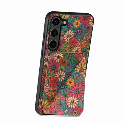 Samsung Galaxy S23 5G Dual Card Slot Holder Phone Case – Patterned Design, Scratch & Dirt Protection, Convenient Holder
