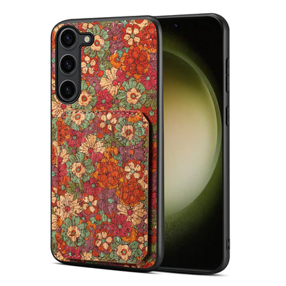 Samsung Galaxy S23 5G Dual Card Slot Holder Phone Case – Patterned Design, Scratch & Dirt Protection, Convenient Holder