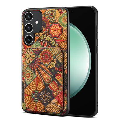 Samsung Galaxy S23 FE 5G Dual Card Slot Holder Phone Case – Patterned Design, Scratch & Dirt Protection, Convenient Holder