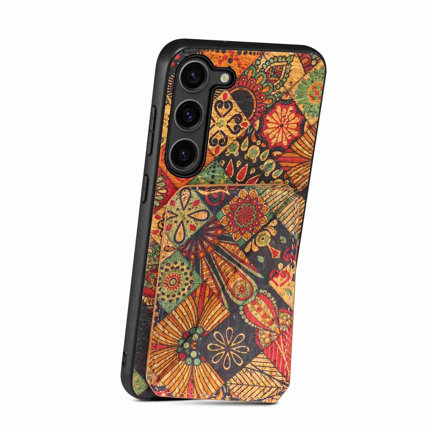 Samsung Galaxy S23 FE 5G Dual Card Slot Holder Phone Case – Patterned Design, Scratch & Dirt Protection, Convenient Holder
