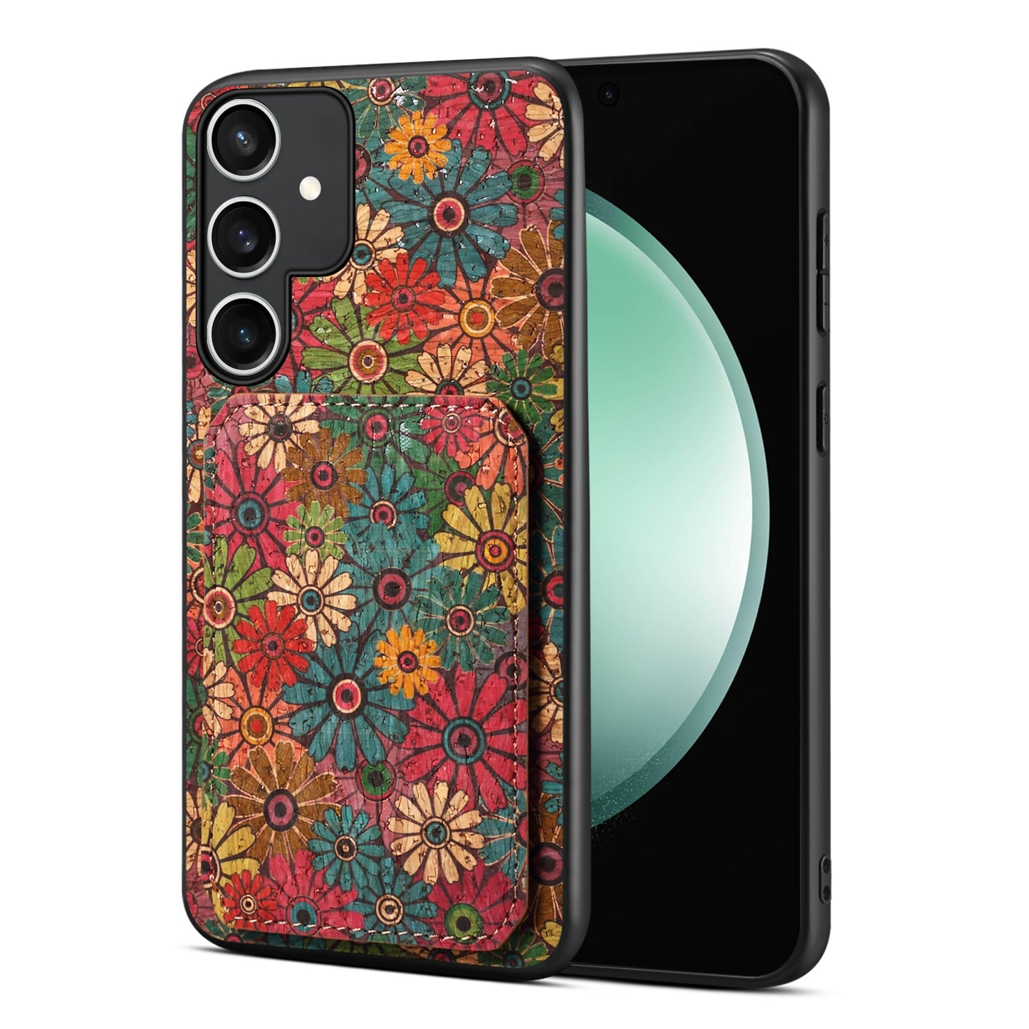 Samsung Galaxy S23 FE 5G Dual Card Slot Holder Phone Case – Patterned Design, Scratch & Dirt Protection, Convenient Holder