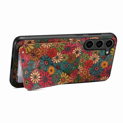 Samsung Galaxy S23 FE 5G Dual Card Slot Holder Phone Case – Patterned Design, Scratch & Dirt Protection, Convenient Holder