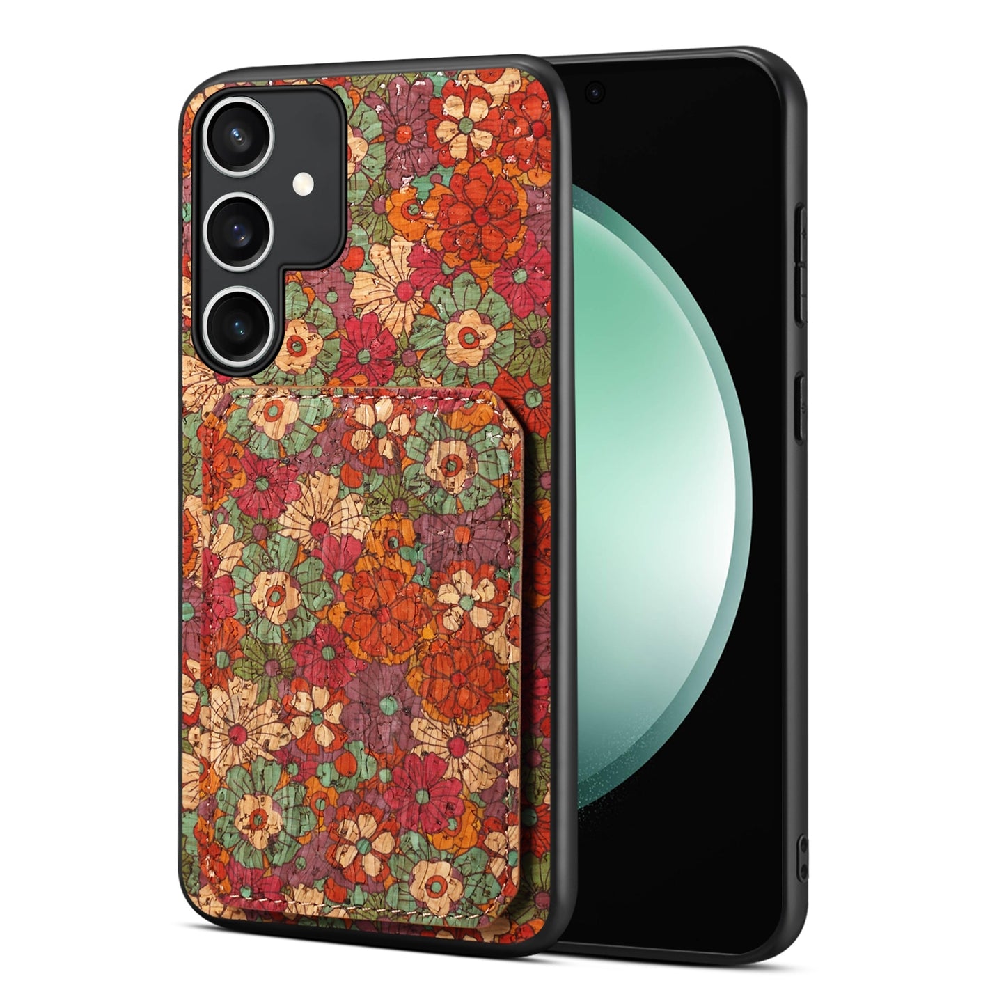 Samsung Galaxy S23 FE 5G Dual Card Slot Holder Phone Case – Patterned Design, Scratch & Dirt Protection, Convenient Holder