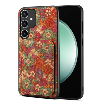 Samsung Galaxy S23 FE 5G Dual Card Slot Holder Phone Case – Patterned Design, Scratch & Dirt Protection, Convenient Holder