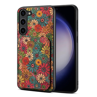 Samsung Galaxy S23+ 5G Dual Card Slot Holder Phone Case – Patterned Design, Scratch & Dirt Protection, Convenient Holder