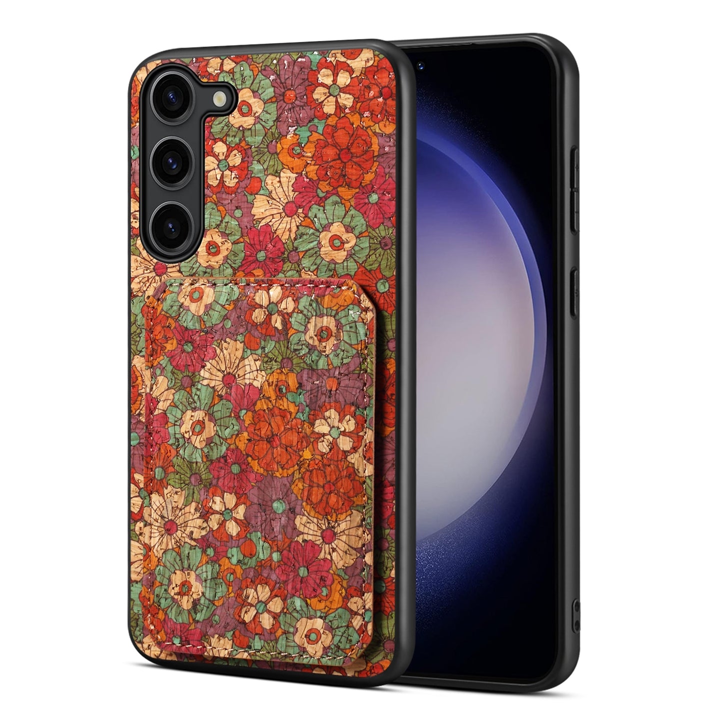 Samsung Galaxy S23+ 5G Dual Card Slot Holder Phone Case – Patterned Design, Scratch & Dirt Protection, Convenient Holder