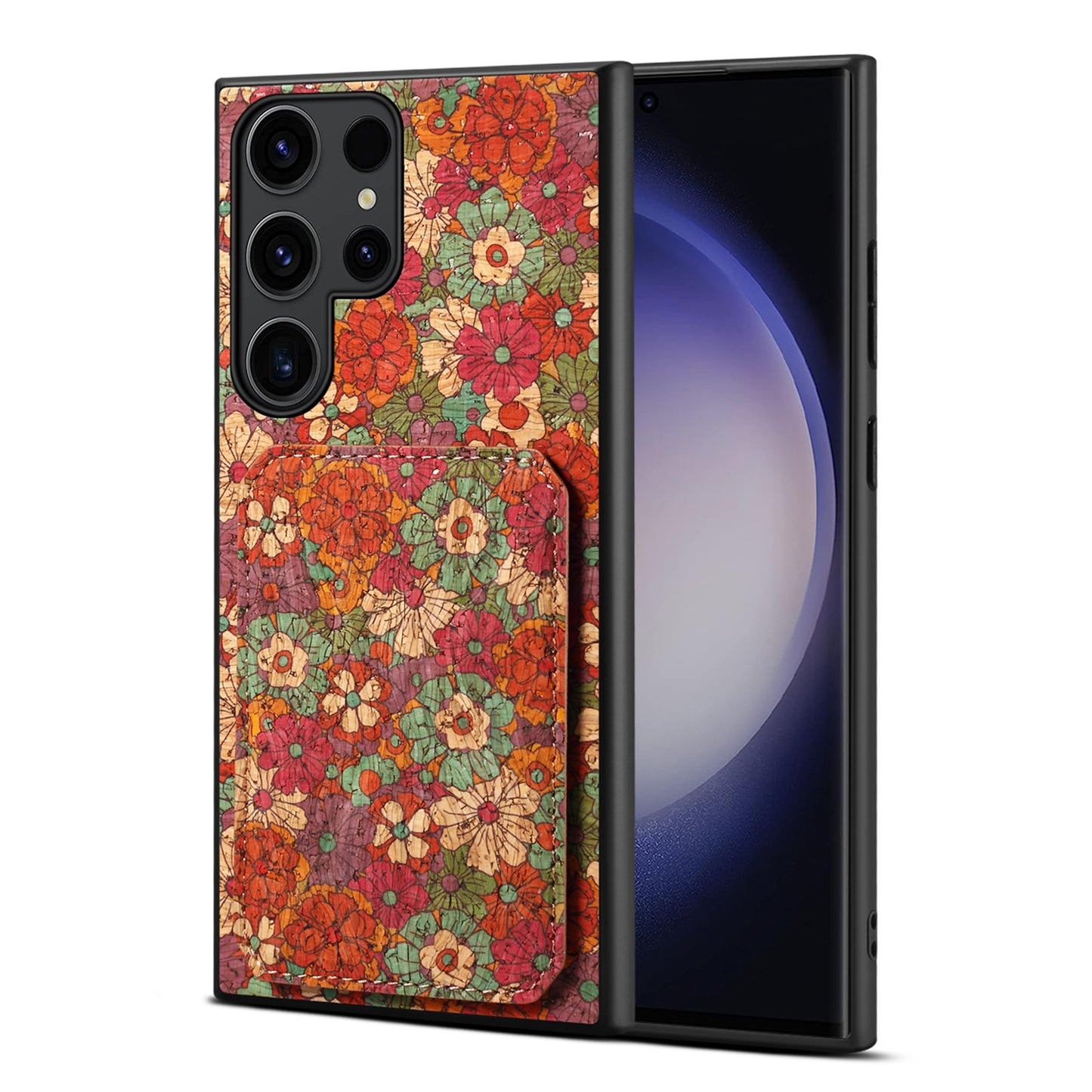 Samsung Galaxy S23 Ultra 5G Dual Card Slot Holder Phone Case – Patterned Design, Scratch & Dirt Protection, Convenient Holder