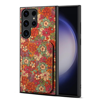 Samsung Galaxy S23 Ultra 5G Dual Card Slot Holder Phone Case – Patterned Design, Scratch & Dirt Protection, Convenient Holder