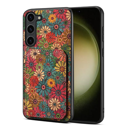 Samsung Galaxy S24 5G Dual Card Slot Holder Phone Case – Patterned Design, Scratch & Dirt Protection, Convenient Holder