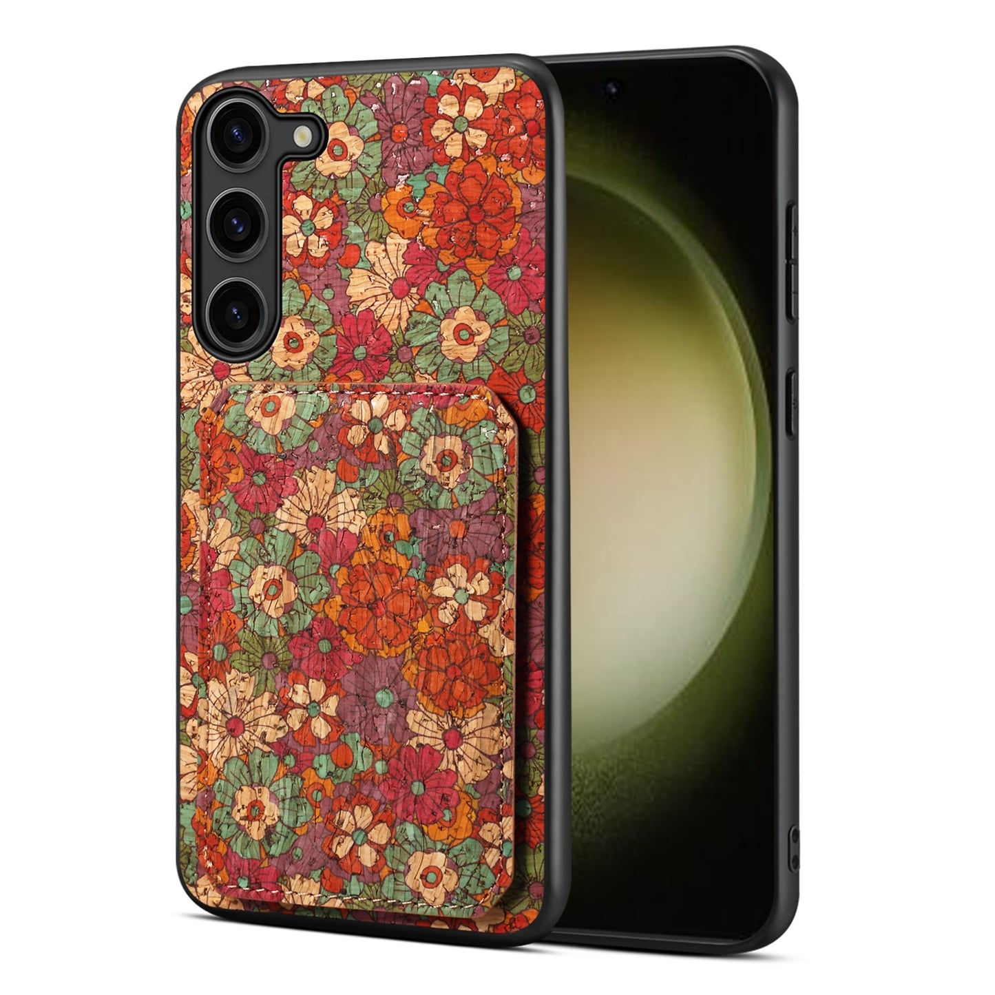 Samsung Galaxy S24 5G Dual Card Slot Holder Phone Case – Patterned Design, Scratch & Dirt Protection, Convenient Holder