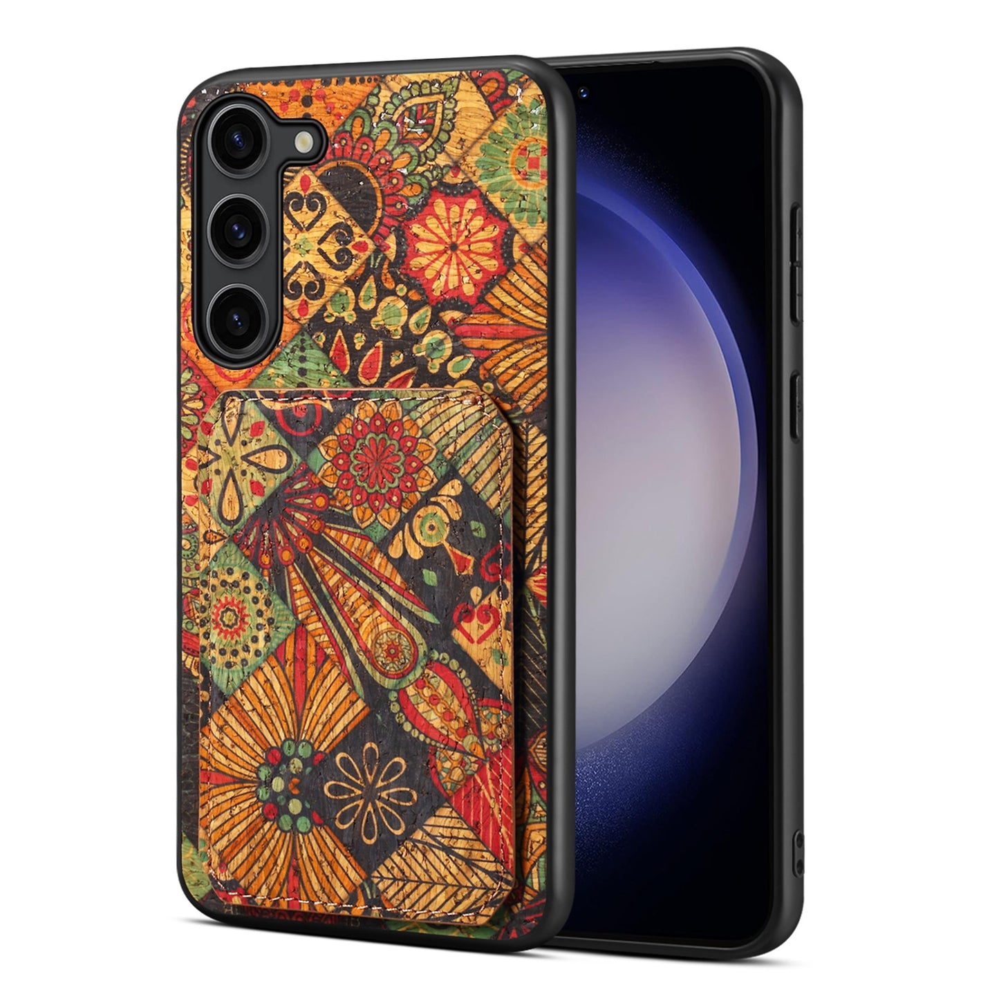Samsung Galaxy S24+ 5G Dual Card Slot Holder Phone Case – Patterned Design, Scratch & Dirt Protection, Convenient Holder
