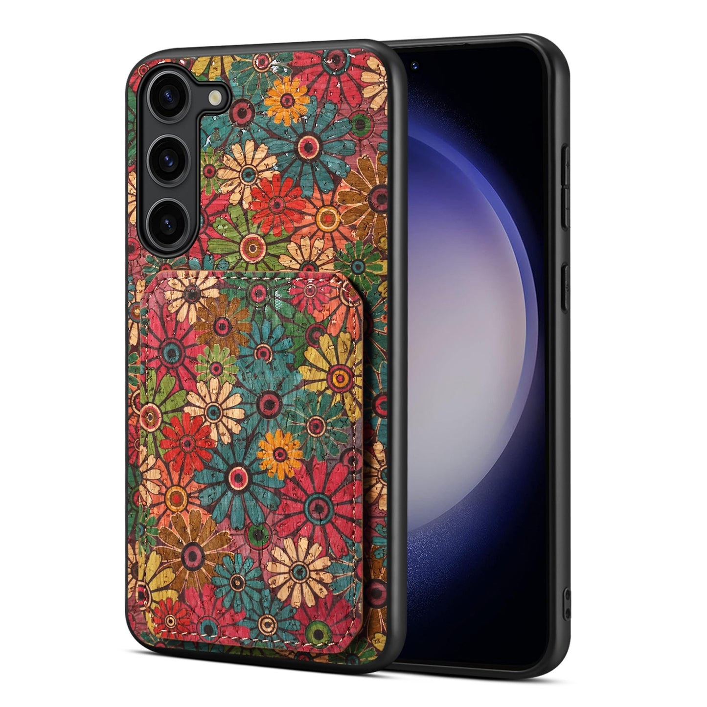 Samsung Galaxy S24+ 5G Dual Card Slot Holder Phone Case – Patterned Design, Scratch & Dirt Protection, Convenient Holder