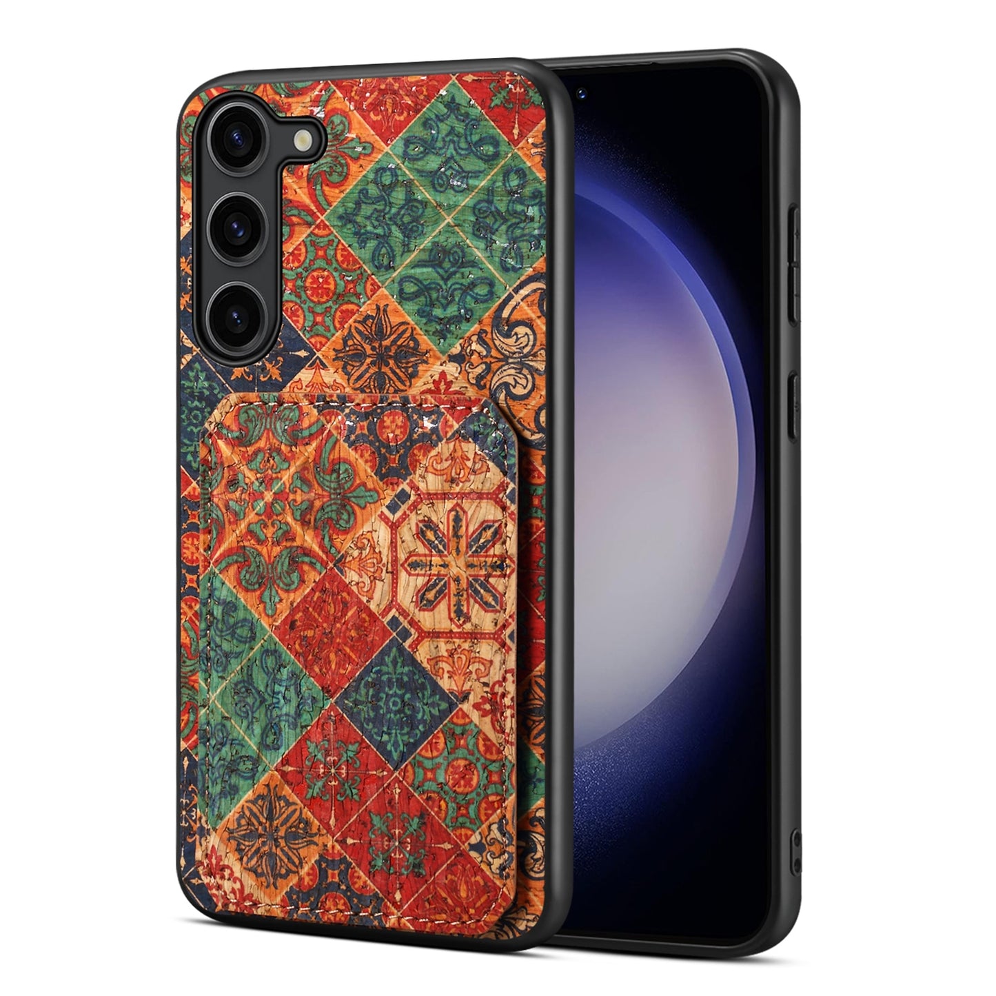 Samsung Galaxy S24+ 5G Dual Card Slot Holder Phone Case – Patterned Design, Scratch & Dirt Protection, Convenient Holder