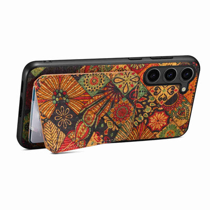 Samsung Galaxy S24 Ultra 5G Dual Card Slot Holder Phone Case – Patterned Design, Scratch & Dirt Protection, Convenient Holder