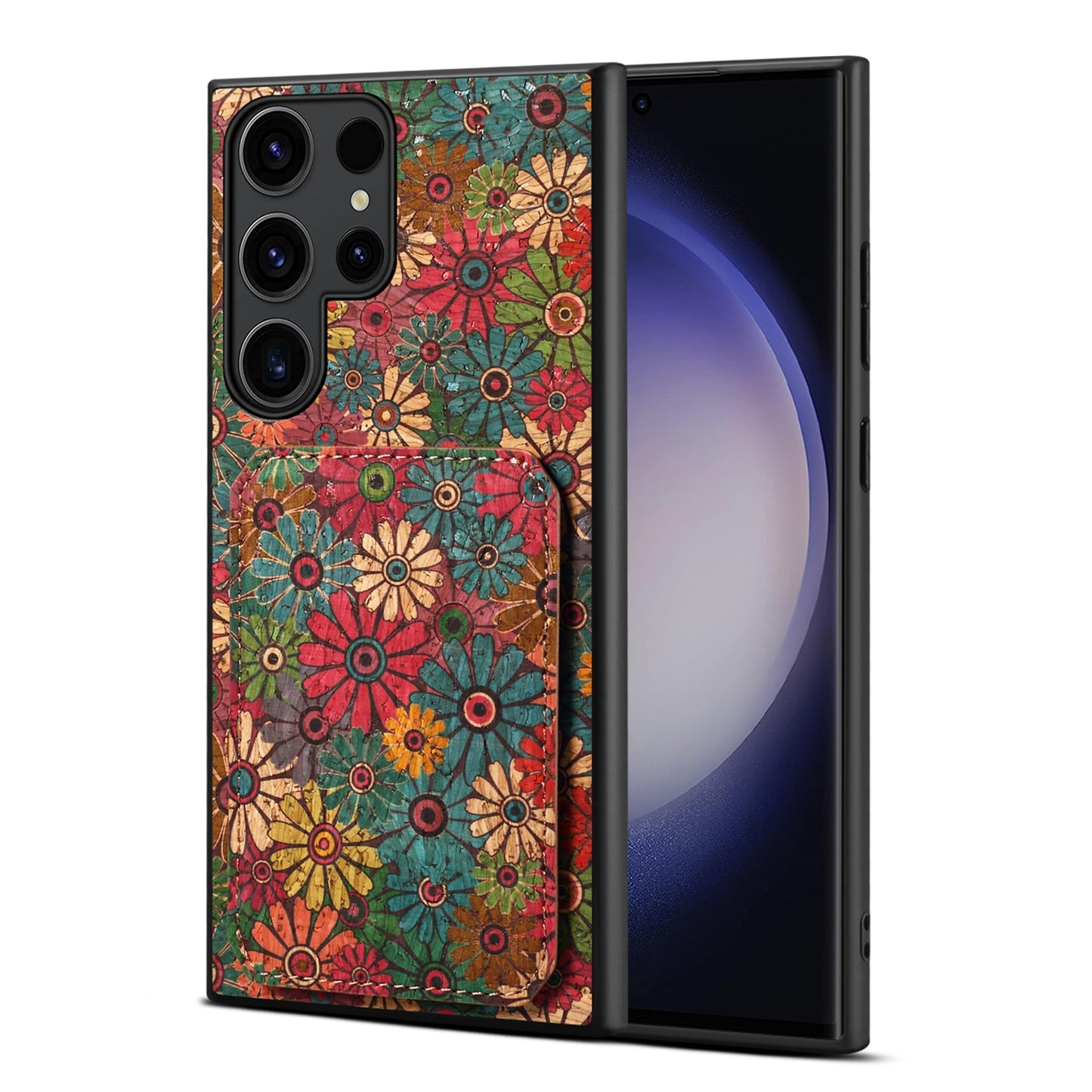 Samsung Galaxy S24 Ultra 5G Dual Card Slot Holder Phone Case – Patterned Design, Scratch & Dirt Protection, Convenient Holder