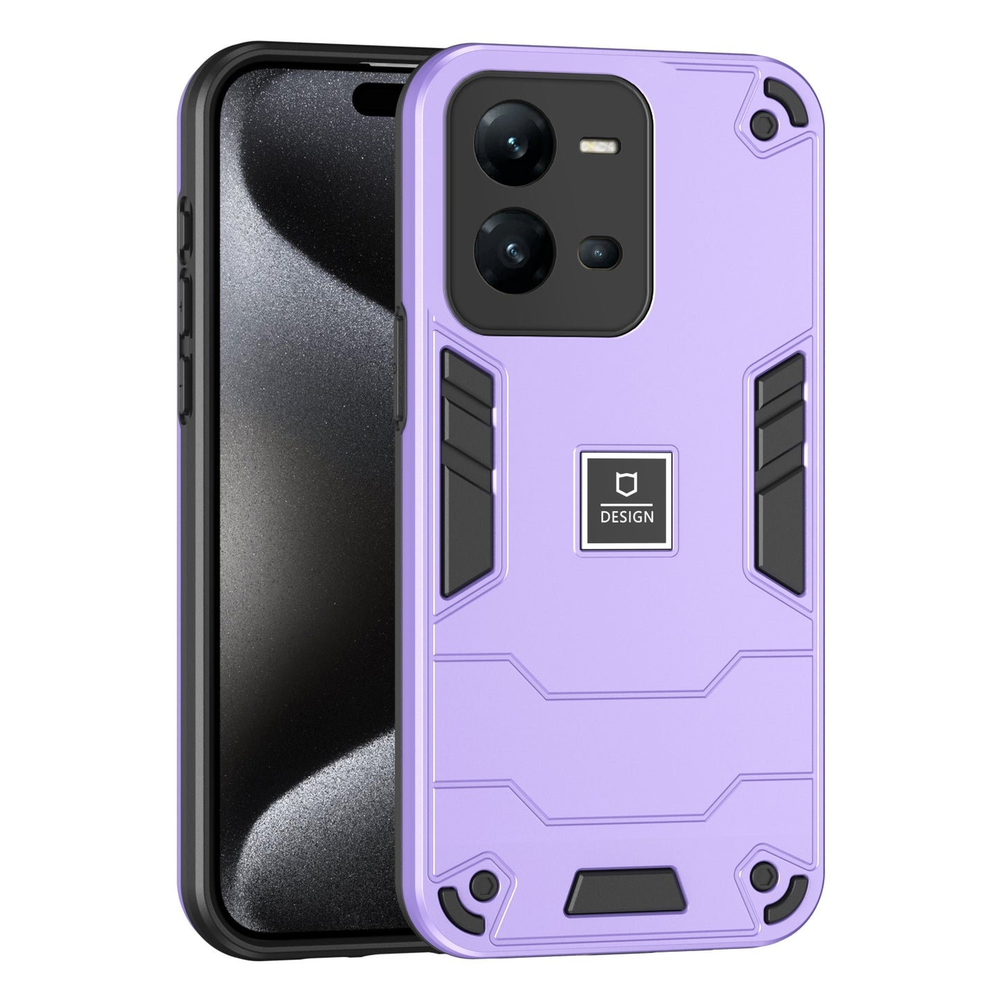 vivo V25e 2 in 1 Shockproof, Lightweight Phone Case with TPU+PC Material, Fashionable Design, and Precise Cut-outs