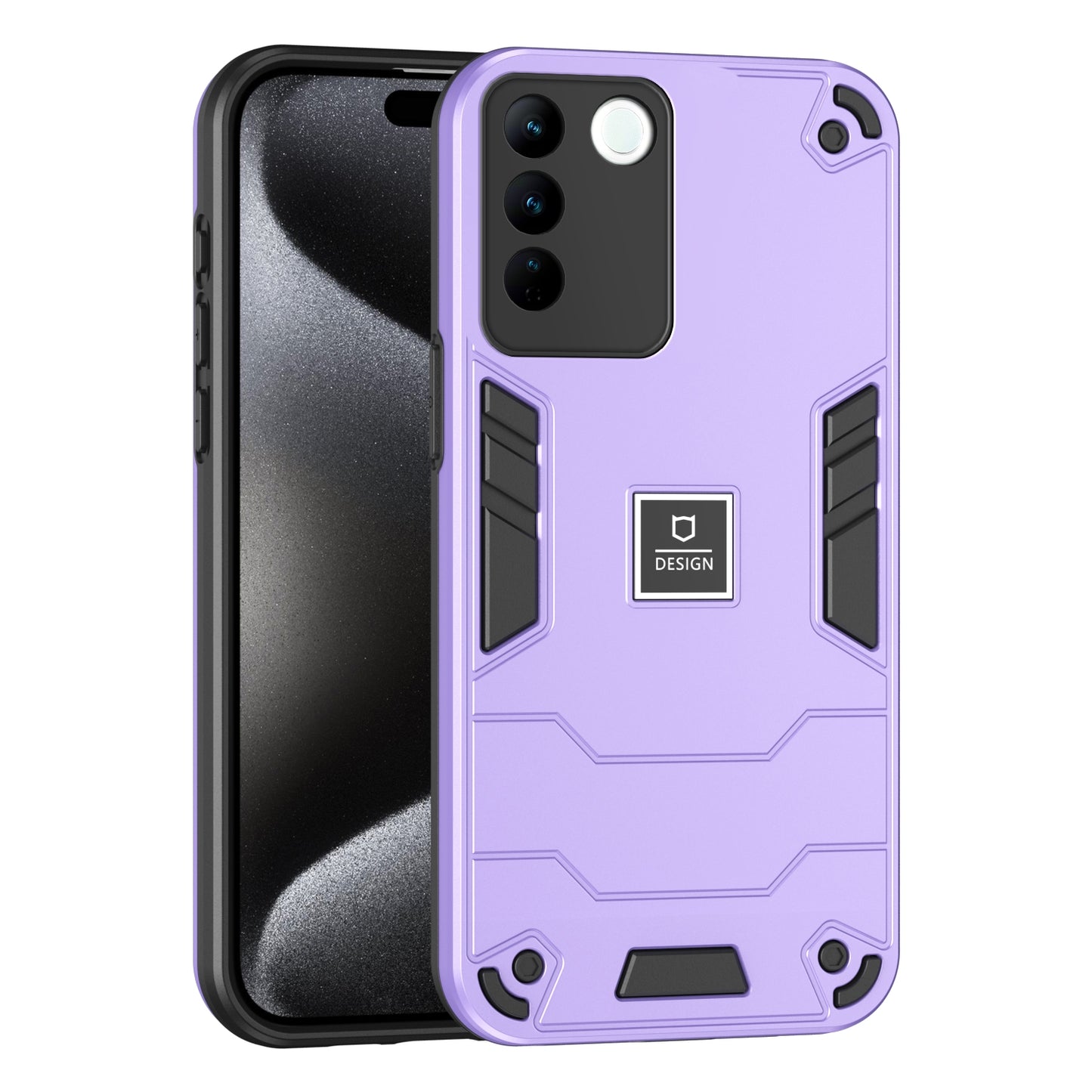vivo V27 2 in 1 Shockproof, Lightweight Phone Case with TPU+PC Material, Fashionable Design, and Precise Cut-outs