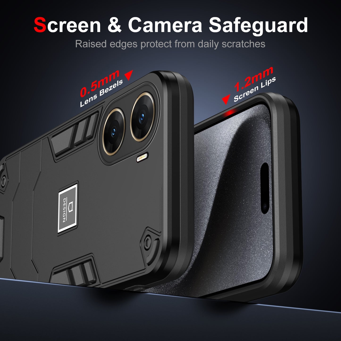 vivo V29e 2 in 1 Shockproof, Lightweight Phone Case with TPU+PC Material, Fashionable Design, and Precise Cut-outs